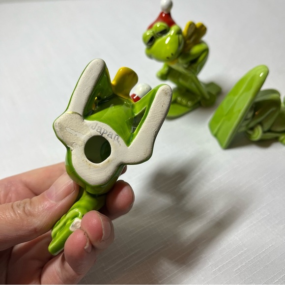 Vintage Kitsch Norcrest Frogs - Made In Japan. Fun. MCM. ceramic figurines sport - Picture 3 of 7